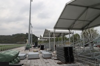 Tribune modulaire d'extérieur pour stade, gradins démontables en acier Q235B certifiés ISO9001/CE pour événements sportifs
