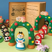 ZAKKA Creative Alice Series Accesorios de Cámara de Juguete de Moda, Miniatura de Resina Hecha a Mano y Pintada a Mano, Gato Hada Piramidal Lindo para Escritorio