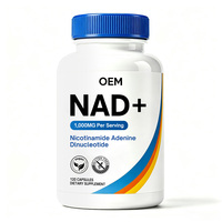 Capsules NAD Plus à Marque Blanche 1000mg Nicotinamide Adénine Dinucléotide Bien-être Cellulaire Quotidien Complément Alimentaire Personnalisé