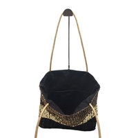 Sac fourre-tout de luxe en velours brodé de sequins lourds, avec poignée dorée, patchwork, idéal pour le Moyen-Orient, cadeau de Ramadan, fête, mariage, logo personnalisé