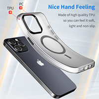 Coque de téléphone portable magnétique givrée multicolore pour femme, compatible iPhone 12 13 14 15 16 17 Pro Max, étui de luxe antichoc