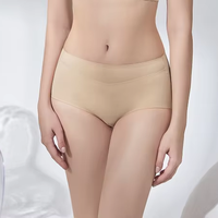 Braguitas OEM de Seda Helada Invisibles Transpirables Elásticas Sin Costuras de Talle Medio Tejidas para Mujer con Efecto Levanta Cadera