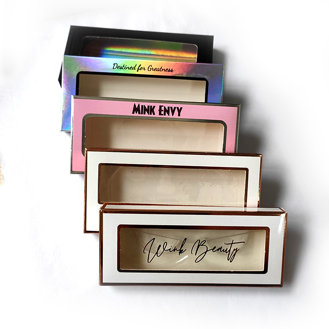 Роскошная бумажная коробка для ресниц с принтом логотипа на заказ