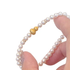 Pulsera de Plata de Ley S925 con Cierre de Rosca y Perlas de Agua Dulce de 4-5 mm, Diseño de Calabaza, para Mujer, de Zhuji Premium Exquisite - Product Image 5