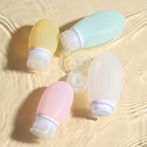 Bouteilles de voyage en silicone rechargeables SanSong avec bouchon en caoutchouc, pots cosmétiques étanches, contenants compacts pour cheveux et peau - Product Image 1