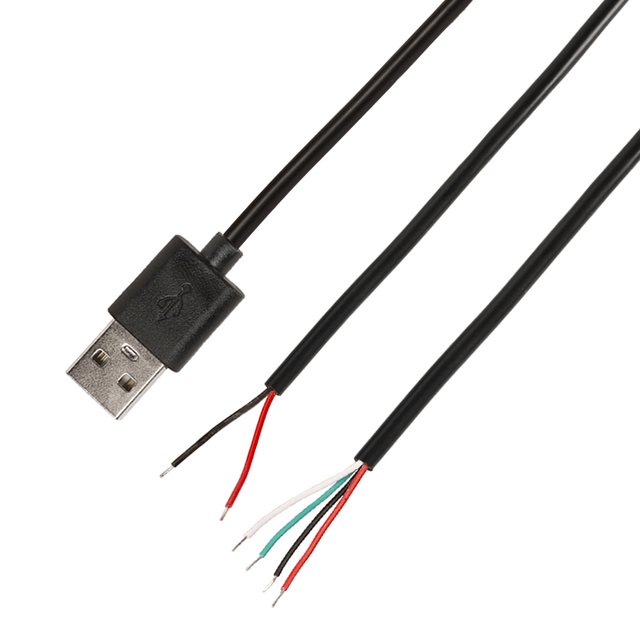 Custom 24AWG USB 2.0 Male Pigtail Cable-3A 5V Eco-Friendly PVC Pure Copper Conductor Car Camera Computer Scanner IOS Printer