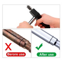 Brosse de nettoyage industrielle fournie par l'usine, outil de nettoyage de tuyaux en cuivre, brosse à tubes en cuivre 4 en 1 pour l'installation de la plomberie