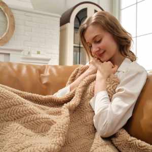 מחמם חשמלי נייד שמיכת ערימה לזרוק, חום הכתף רכה חם, מכונת כביסה - Product Image 3