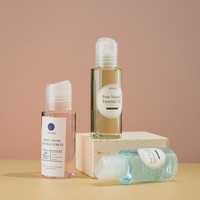 Bouteilles PET cylindriques transparentes personnalisables de 40 ml, 50 ml, 60 ml avec pompe pulvérisatrice pour lotion, shampoing, tonique facial, et produits de voyage