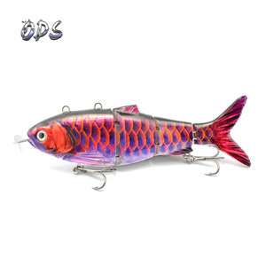 Leurre de pêche robotisé articulé à 4 segments, électrique, rechargeable par USB avec lumière LED - Product Image 4