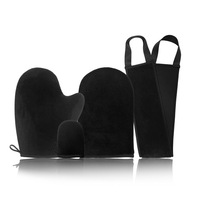 Mitaines de bain en velours doux, Logo personnalisé, personnalisé, double face, éponge imperméable, sans soleil, lavable et réutilisable