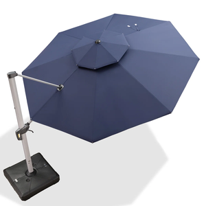 Paraguas de <span class=keywords><strong>patio</strong></span> al aire libre en voladizo colgante moderno de <span class=keywords><strong>11</strong></span> pies, precio de fábrica, impermeable, plegable para uso en <span class=keywords><strong>patio</strong></span>, hotel, Parque - Product Image 4