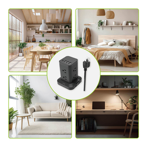 Protection contre les surtensions multiprise 8 prises station de charge de tour d'alimentation avec prise 3usb et 1 type c - Product Image 3