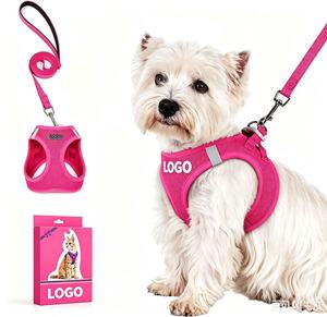 Custom Pink Girl <b>Dog</b> <b>Harness</b> Small Breed and Leash Set, Step in Puppy Vest for Pet Shops and Brand Company - Product Image 1