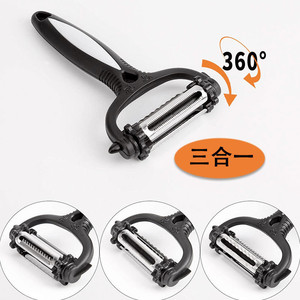 Multifunctional peeler, 3-in-1 fruit and vegetable peeler, stainless steel creative scraper, new rotating fruit and vegetable - Product Image 5
