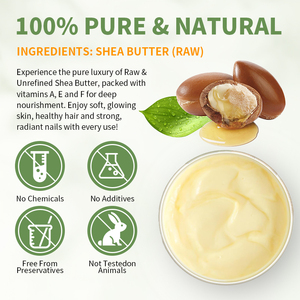 Manteca de Karité Pura, Natural, Cruda y Sin Refinar, Prensada <span class=keywords><strong>en</strong></span> Frío, de Marca Privada, para Hidratar la Piel del Cuerpo y Retener la Humedad, Crema para una Piel Saludable - Product Image 1
