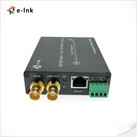 Convertisseur 12G SDI vers Fibre avec Gigabit Ethernet et récepteur émetteur RS485 arrière 2Ch
