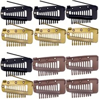 Épingle à cheveux en acier inoxydable de 3.6cm avec revêtement en émail Épingle à cheveux à 10 dents pour chapeau de bricolage, bonnet, pince de fixation de cheveux pour attacher aux cheveux