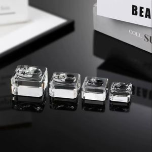 K9 Crystal for Base Square Transparent Display Stand Business Gift Grinding Technique Stock Wholesale Manufacturer - Product Image 3