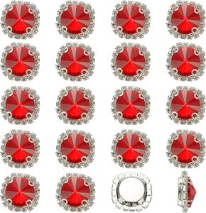 Botones de Cristal Redondos con Adornos de Diamantes, Botones de Cristal con Pedrería para Coser Abrigos, Venta al Por Mayor - Product Image 1