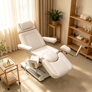 Cama de Belleza Eléctrica Multifuncional, <span class=keywords><strong>Mesa</strong></span> de Masaje Facial Ajustable para Uso en Salón, Spa o Clínica, con Sistema de Elevación de 3/4 Motores - Product Image 1