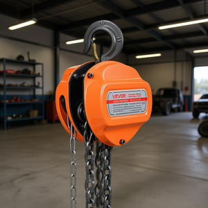 Polipasto Manual de Cadena de 1/2 Tonelada, Elevación de 10 Pies, Naranja, Modelo para Garaje y Automoción - Product Image 2