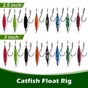 Kit de flotteurs de pêche au poisson-chat MUSTAD de haute qualité, 4 pièces/sac, 2,5 et 3 pouces, avec hameçons et flotteurs en mousse EVA à haute flottabilité pour l'extérieur - Product Image 2