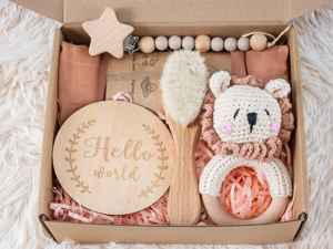 Caja de Regalo para Recién Nacido Kaiyue con Manta, Sonajero, Mordedor, Cepillo, Tarjeta de Hitos, Regalo para Revelación de Género, Set de Regalo para <span class=keywords><strong>Baby</strong></span> Shower - Product Image 5
