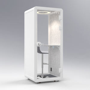 Cabina <span class=keywords><strong>de</strong></span> <span class=keywords><strong>estudio</strong></span> respetuosa con el medio ambiente con espacio <span class=keywords><strong>de</strong></span> trabajo para una persona y equipada con mesa y <span class=keywords><strong>silla</strong></span> en el interior - Product Image 3