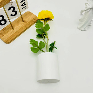 Plante de rose artificielle 30 cm, pot blanc, fleurs en soie plastique, décoration pour la maison, le bureau, les mariages - Product Image 4