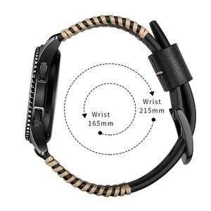 Adecuado para samsung galaxy ver 46mm banda y <span class=keywords><strong>huawei</strong></span> <span class=keywords><strong>watch</strong></span> <span class=keywords><strong>gt</strong></span> <span class=keywords><strong>2</strong></span> trenzado <span class=keywords><strong>correa</strong></span> de reloj de cuero - Product Image 3