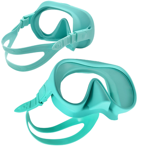 潜水面罩防雾高清硅胶4.0毫米镜头2窗钢化玻璃防水免费潜水浮潜男士深潜 - Product Image 2