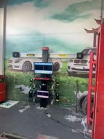 Machine d'alignement 3D fixe QH-M2 à quatre roues avec caméra haute précision, aligneur de roues 220 tr/min, équilibrage pour poids de roue max. 60 kg pour voiture