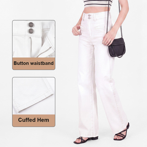 Jeans Y2K de talla grande para mujer, <span class=keywords><strong>pantalones</strong></span> vaqueros de cintura alta, elásticos, a la moda, holgados, de pierna ancha y rectos. - Product Image 5