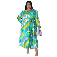 Robe longue élégante à taille empire pour femme, grande taille, manches classiques, motif floral, toutes saisons, nouvelle collection boutique