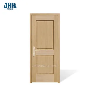JHK-004P EV-walnut texture unfinished 4 panel square Veneer door design wooden swing door panel