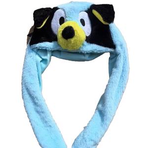 Sombrero de Rana de Felpa Extensible y Súper Suave, Ojos Móviles, Orejas de Conejo, Tiburón, Dinosaurio, Perro Azul, Relleno de Algodón PP, Novedad, Oso Lavado - Product Image 5