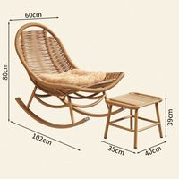 Fauteuil à bascule en acier Qiaochen, style pastoral, mobile, pour balcon extérieur, chaise longue pour adulte, nouveau modèle
