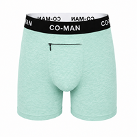 Caleçons pour hommes à poche interne rafraîchissante, avec fermeture éclair pour testicules, effet sauna, poches cachées, offre OEM