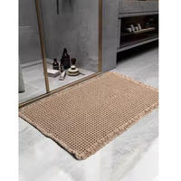 Tapis de sol de salle de bain à séchage rapide en tissu gaufré FIGOO, absorbant l'eau, faible MOQ, directement de l'usine