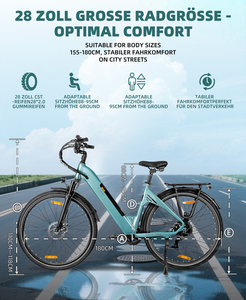 Bicicletta Elettrica KAISDA K608 con Motore 250W, Batteria 36V 20AH, Pneumatici da <span class=keywords><strong>28</strong></span> Pollici, Velocità Massima 25km/h, Spedizione UE - Product Image 4