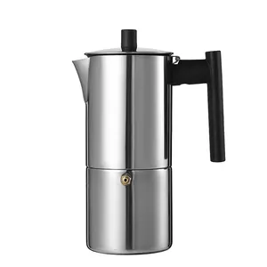 Ý tưởng sản phẩm mới 2023 thép không gỉ tùy chỉnh xách tay Moka cà phê nồi 4 cup