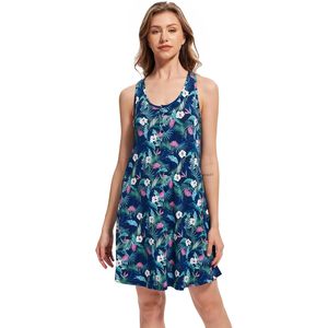 ชุดนอนผ้าใยไผ่ BambooBud สำหรับผู้หญิง แบบไม่มีแขน ระบายความร้อน คอกว้าง ลายดอกไม้ ทรงเอไลน์ ไซส์ S-XXL - Product Image 1