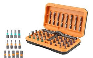 Jeu de tournevis magnétique 24 en 1, poignée détachable, mini outil à cliquet portatif, clés combinées en acier au chrome-vanadium, doux - Product Image 5