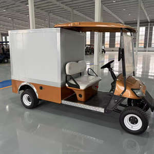 Voiturette <span class=keywords><strong>de</strong></span> golf électrique avec caisse isotherme, 2 places, chariot utilitaire <span class=keywords><strong>de</strong></span> livraison pour hôtels et complexes hôteliers - Product Image 4