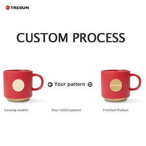 GIFT Factory Wholesale Customized 12 oz Ceramic Coffee Mugs Business Gift Christmas Relief Carving Logo Lid Reusable Classic - Product Image 4
