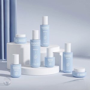 Flacon pompe en <span class=keywords><strong>verre</strong></span> givré bleu bébé mignon pour les soins de la peau, les masques faciaux et les perruques, ensembles de flacons en <span class=keywords><strong>verre</strong></span> cosmétique - Product Image 5