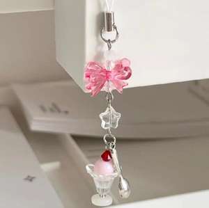 Helado lindo colgante teléfono móvil regalo creativo llavero hecho a mano - Product Image 3