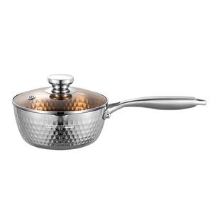 Casserole en acier inoxydable 316 avec couvercle et poignée, chauffage uniforme, compatible <span class=keywords><strong>induction</strong></span>, antiadhésive, facile à nettoyer, pot à lait, pot de cuisson Yukihira - Product Image 5
