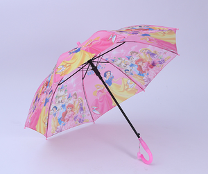 ร่มเด็กกึ่งอัตโนมัติลายการ์ตูน โพลีเอสเตอร์ ทรงตรง สำหรับเด็กนักเรียน ขนาด 18 นิ้ว 8 ซี่โครง โครงโลหะ ยืดหดได้ - Product Image 4
